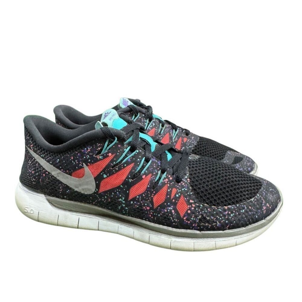 NIKE Women's Free 5.0 Size 8.5 Running Shoes Sneakers Black Galaxy 705346-035